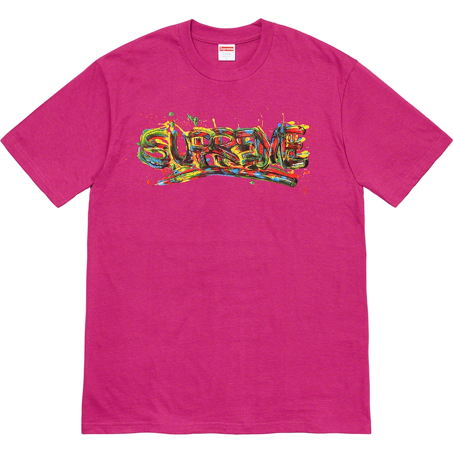 Supreme Paint Logo Tee (SS20) - Magenta - $38