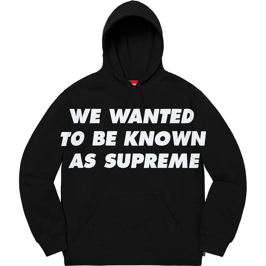 Supreme Known As Hooded Sweatshirt (SS20) - Black - $148