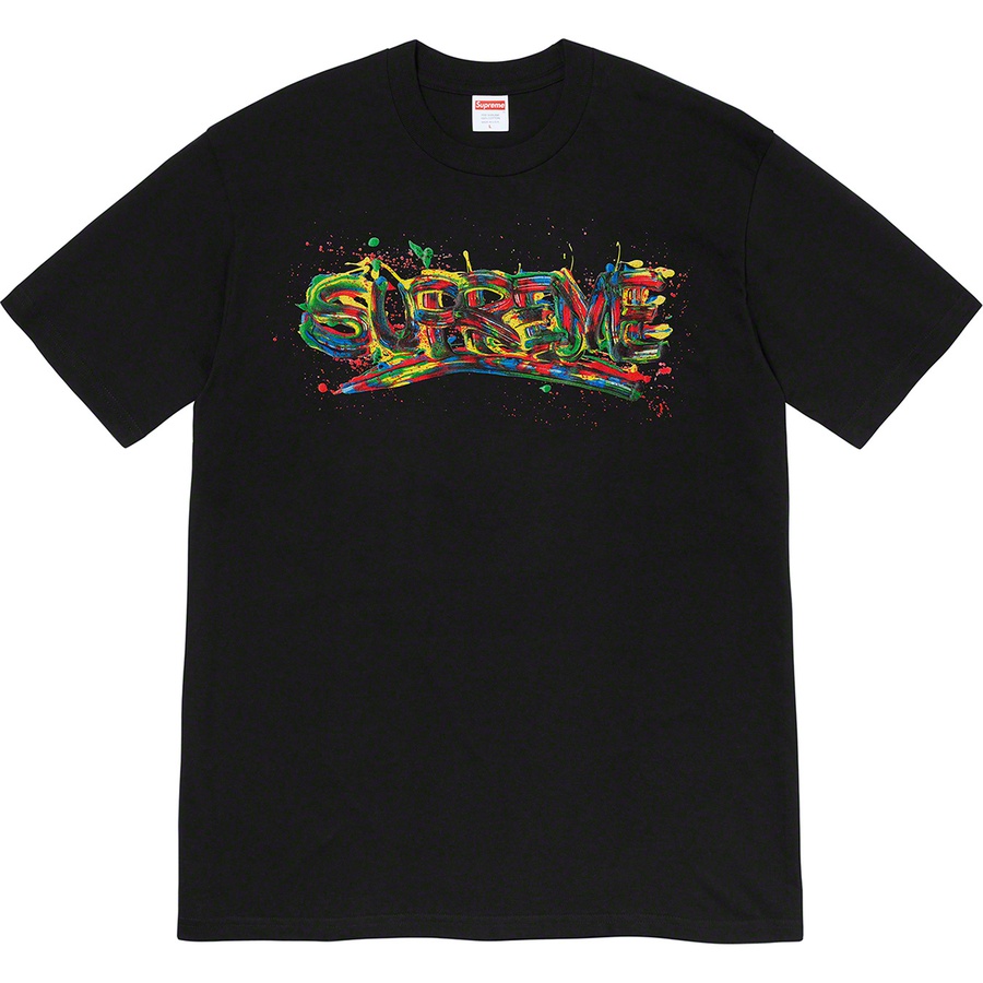 Supreme Paint Logo Tee (SS20) - Black - $38