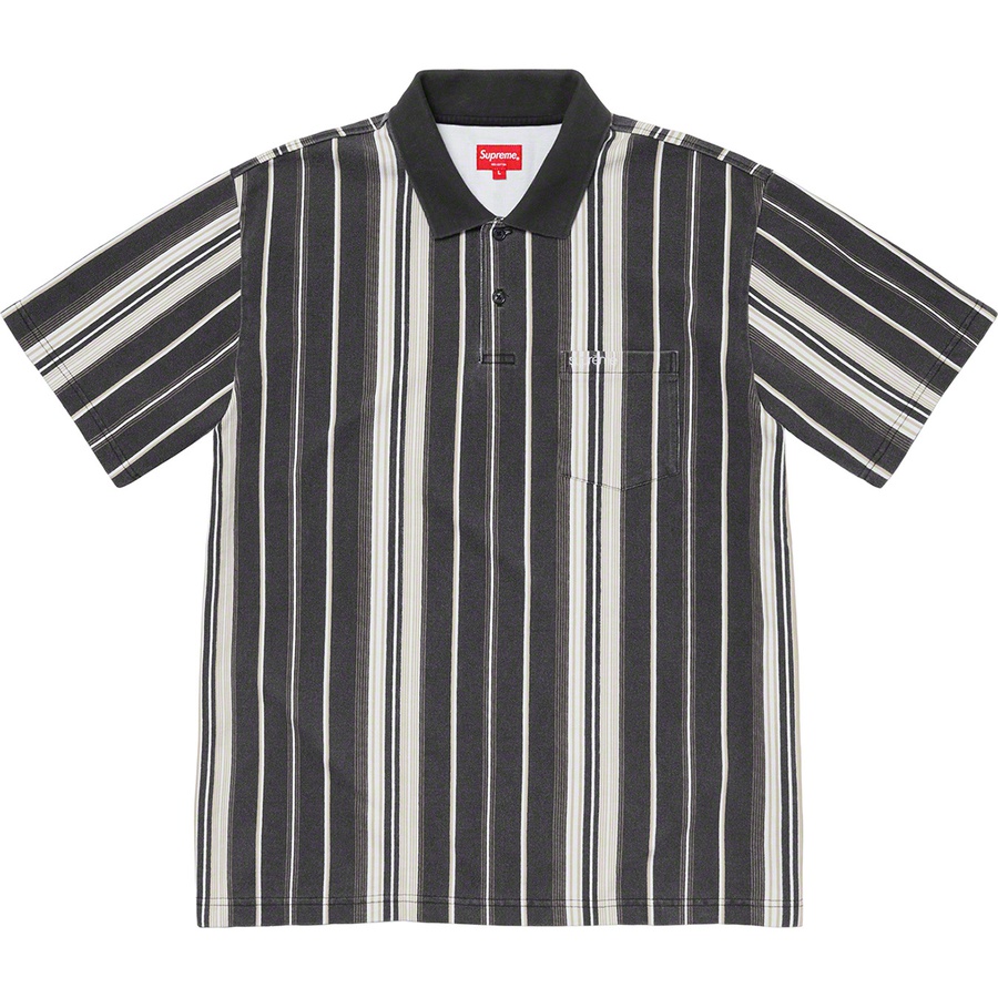 Supreme Vertical Stripe Polo (SS20) - Black - $88