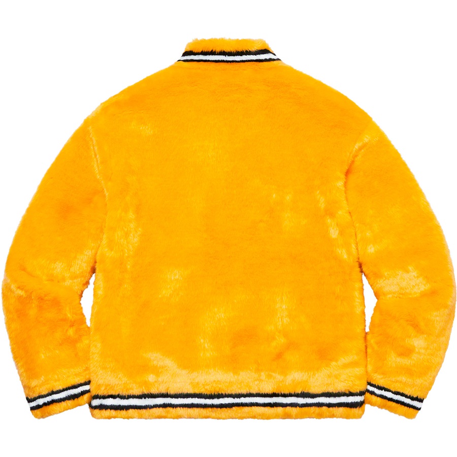 Supreme Faux Fur Varsity Jacket (SS20) - Yellow - $398