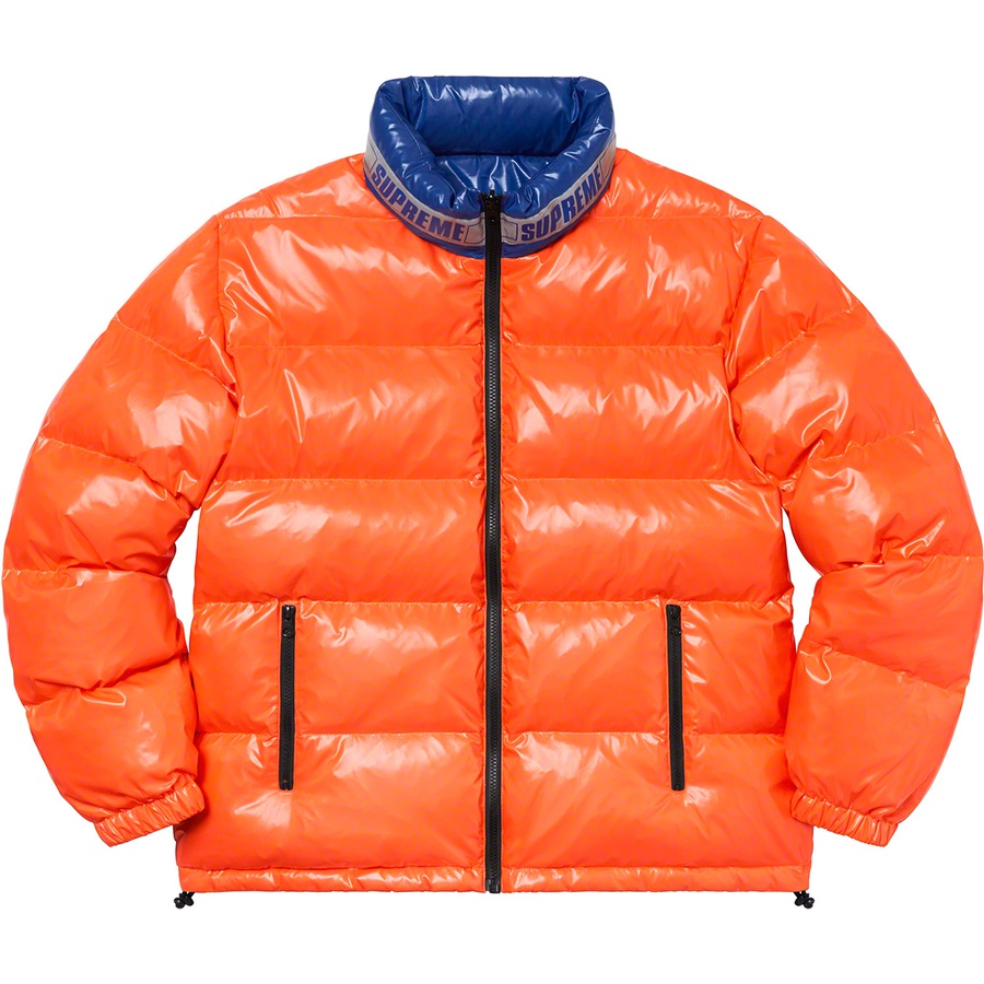 Supreme Shiny Reversible Puffy Jacket (SS20) - Orange - $198