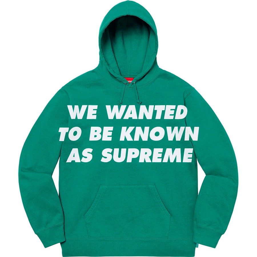 Supreme Known As Hooded Sweatshirt (SS20) - Dark Aqua - $148