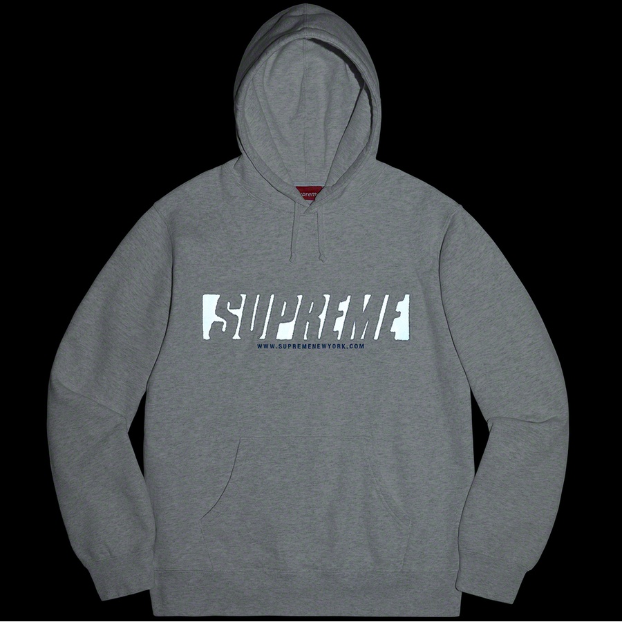 Supreme Reflective Cutout Hooded Sweatshirt (SS20) - Ash Grey - $158