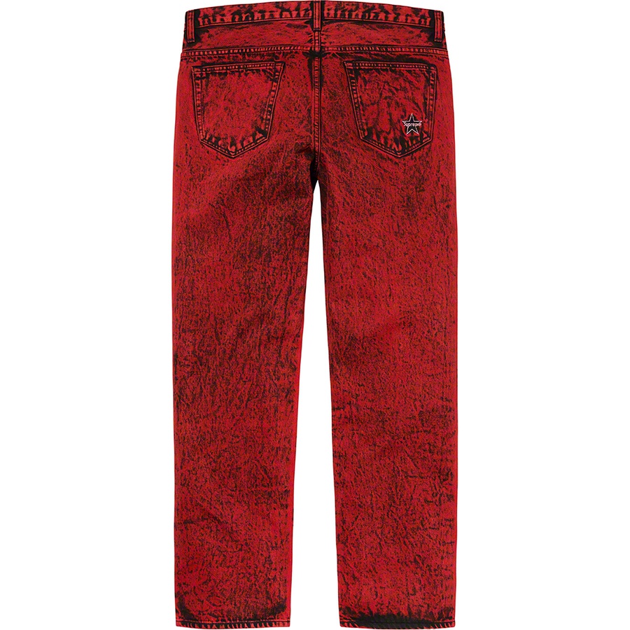 Supreme Washed Regular Jean (SS20) - Red - $148