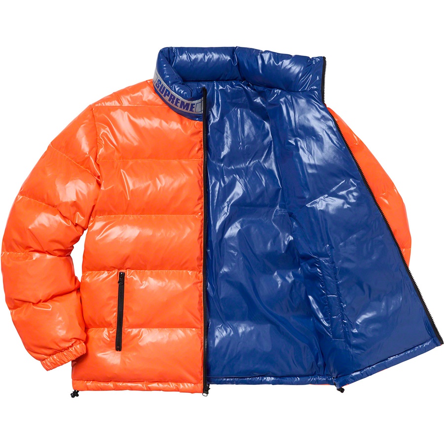 Supreme Shiny Reversible Puffy Jacket (SS20) - Orange - $198