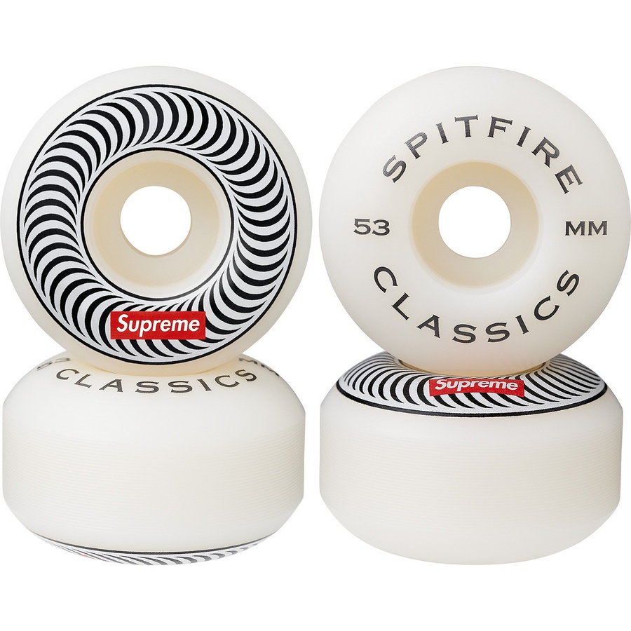 Supreme Supreme Spitfire Classic Wheels (Set of 4) (SS20) - White 53MM - $30
