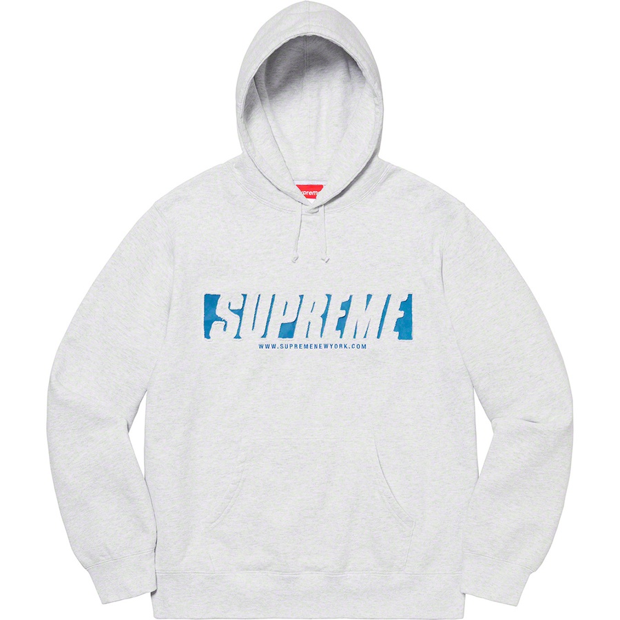 Supreme Reflective Cutout Hooded Sweatshirt (SS20) - Ash Grey - $158