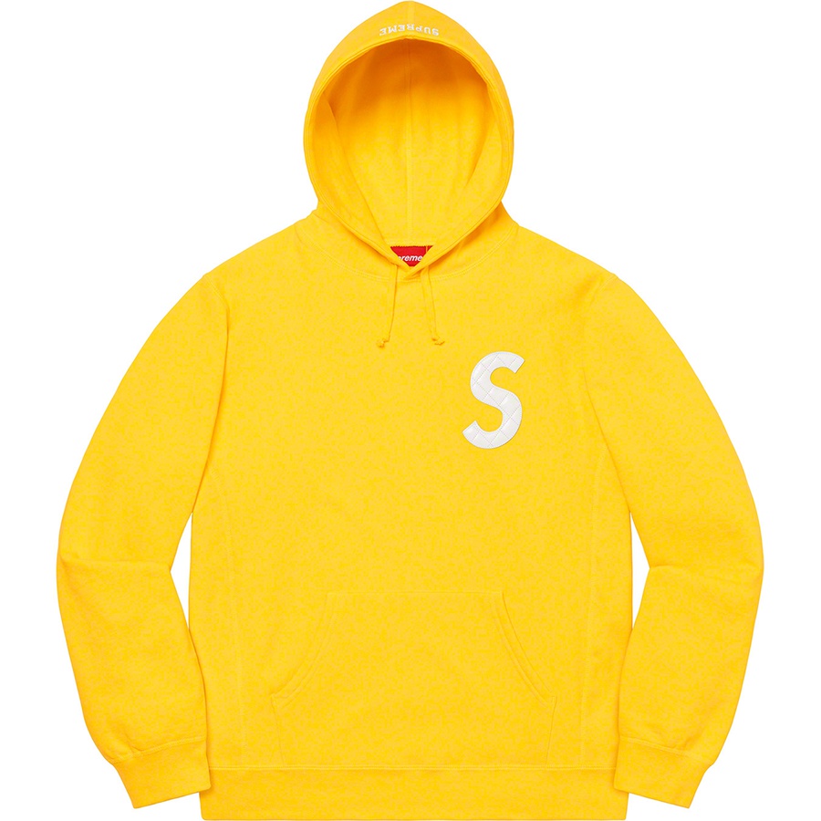 Supreme S Logo Hooded Sweatshirt (SS20) - Yellow - $158