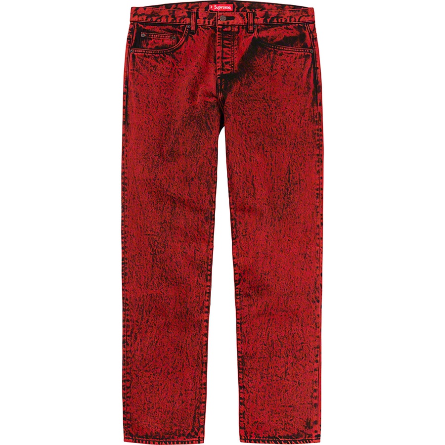 Supreme Washed Regular Jean (SS20) - Red - $148
