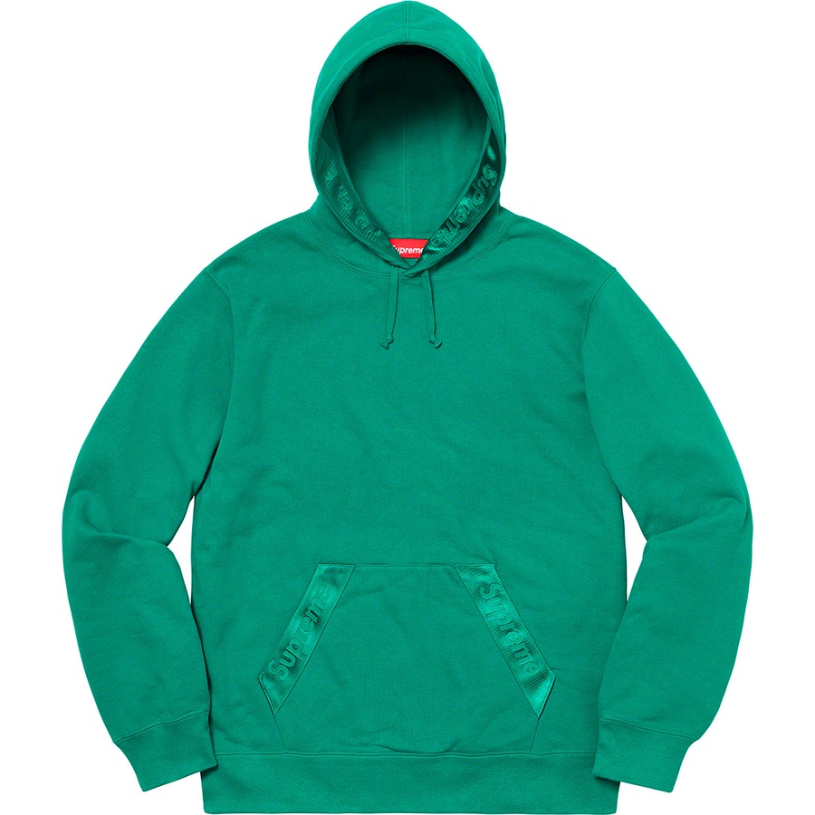 Supreme Tonal Webbing Hooded Sweatshirt (SS20) - Dark Aqua - $158