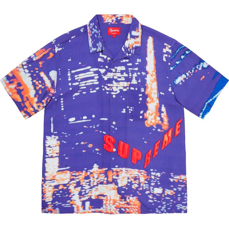 Supreme City Lights Rayon S S Shirt (SS20) - Purple - $138
