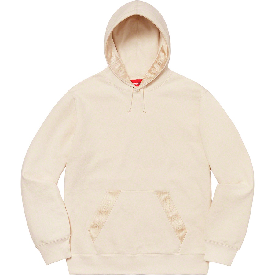 Supreme Tonal Webbing Hooded Sweatshirt (SS20) - Natural - $158