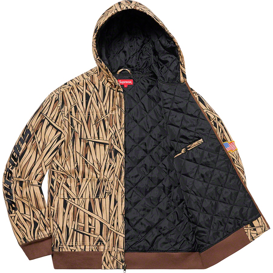 Supreme Canvas Hooded Work Jacket (SS20) - Marsh Camo - $198