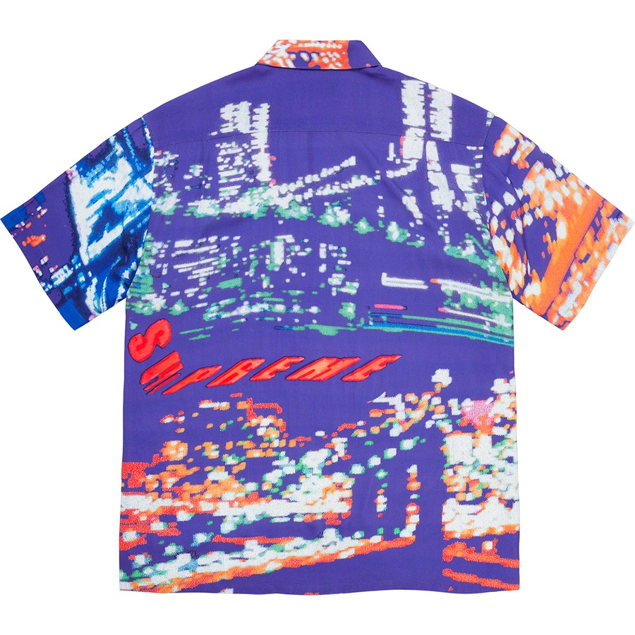 Supreme City Lights Rayon S S Shirt (SS20) - Purple - $138