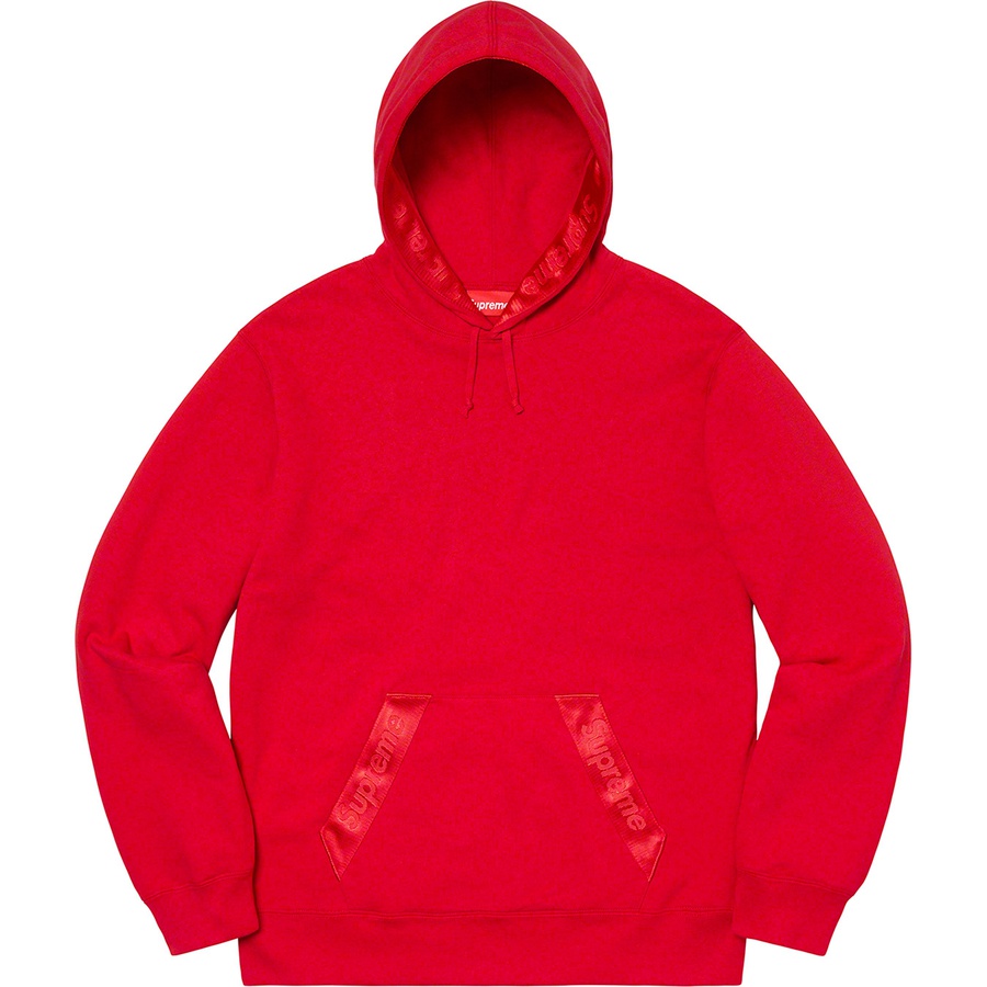 Supreme Tonal Webbing Hooded Sweatshirt (SS20) - Red - $158