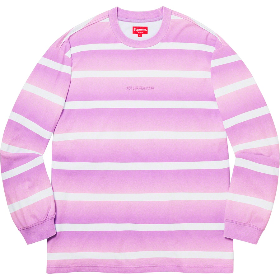 Supreme Fade Stripe L S Top (SS20) - Purple - $78