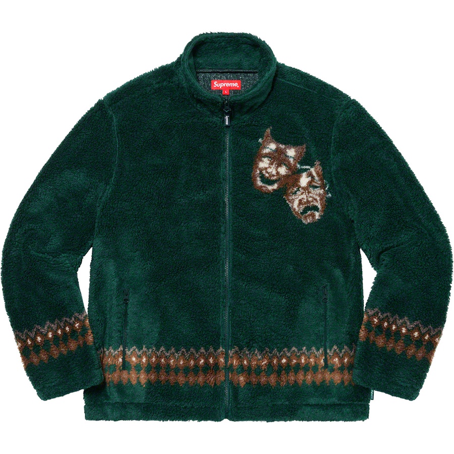 Supreme Drama Mask Fleece Jacket (SS20) - Dark Green - $198