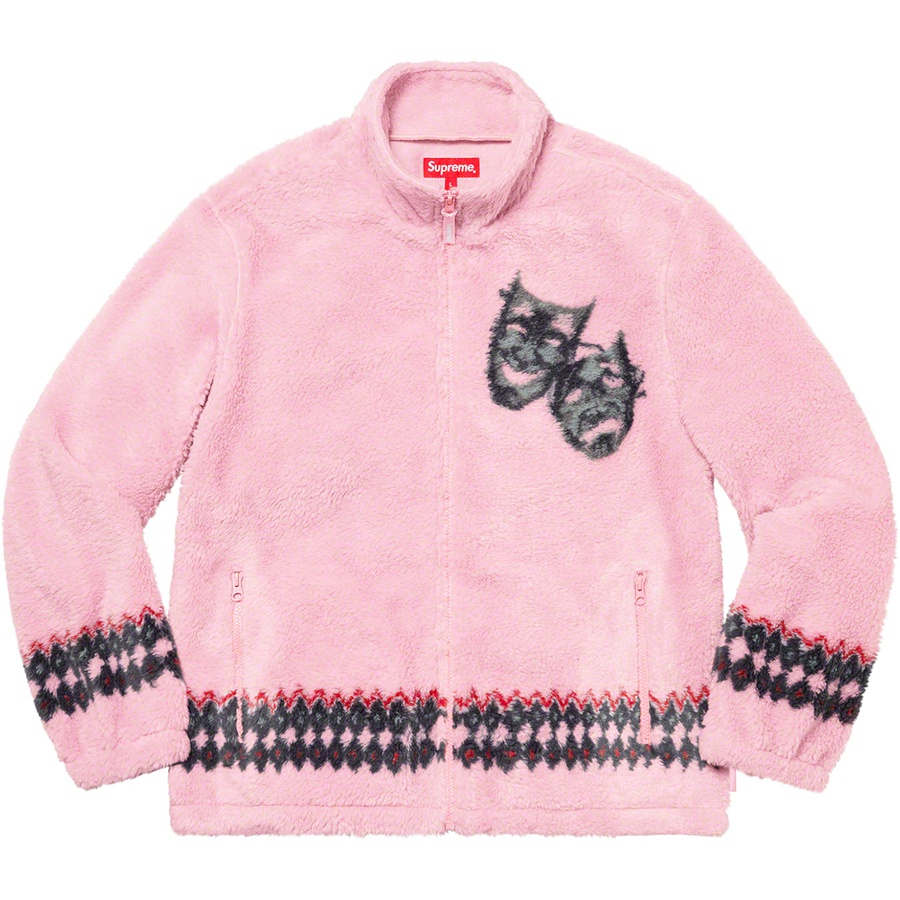 Supreme Drama Mask Fleece Jacket (SS20) - Pink - $198