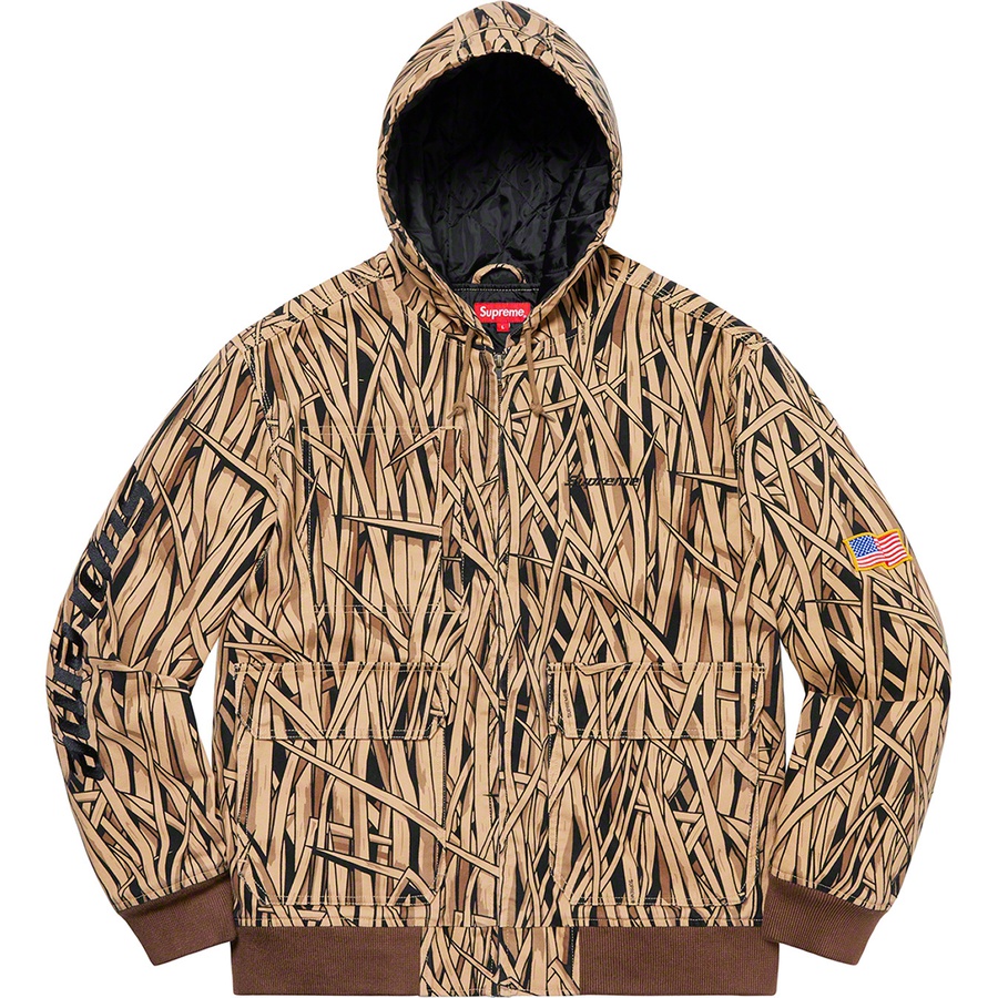 Supreme Canvas Hooded Work Jacket (SS20) - Marsh Camo - $198