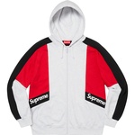 Supreme Color Blocked Zip Up Hooded Sweatshirt (SS20) - Ash Grey