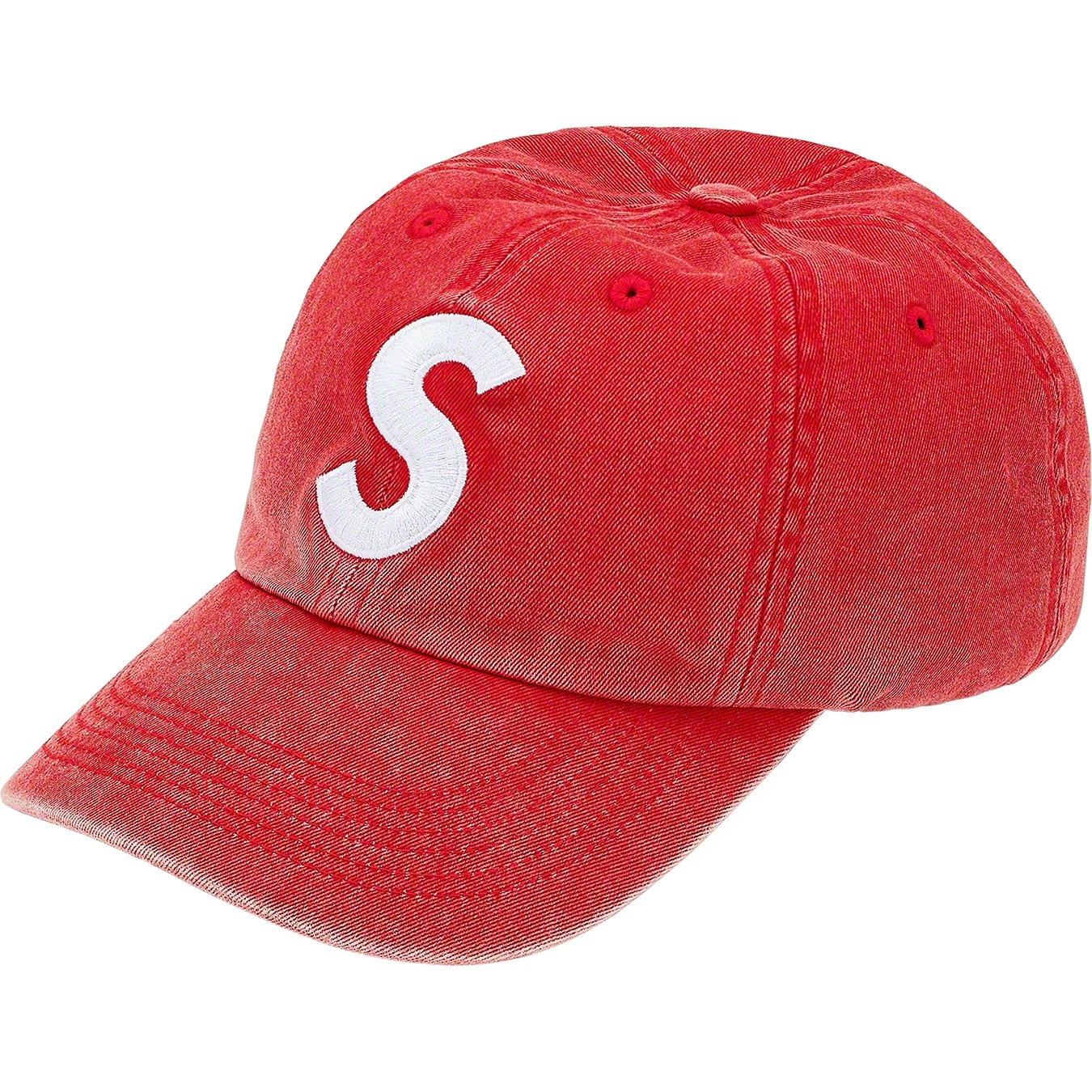 Supreme Pigment Print S Logo 6-Panel (SS20) - Red - $48