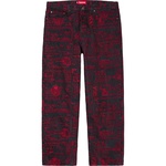 Supreme Checks Embroidered Jean (SS20) - Black