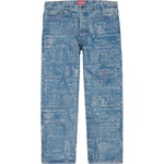Supreme Checks Embroidered Jean (SS20) - Blue