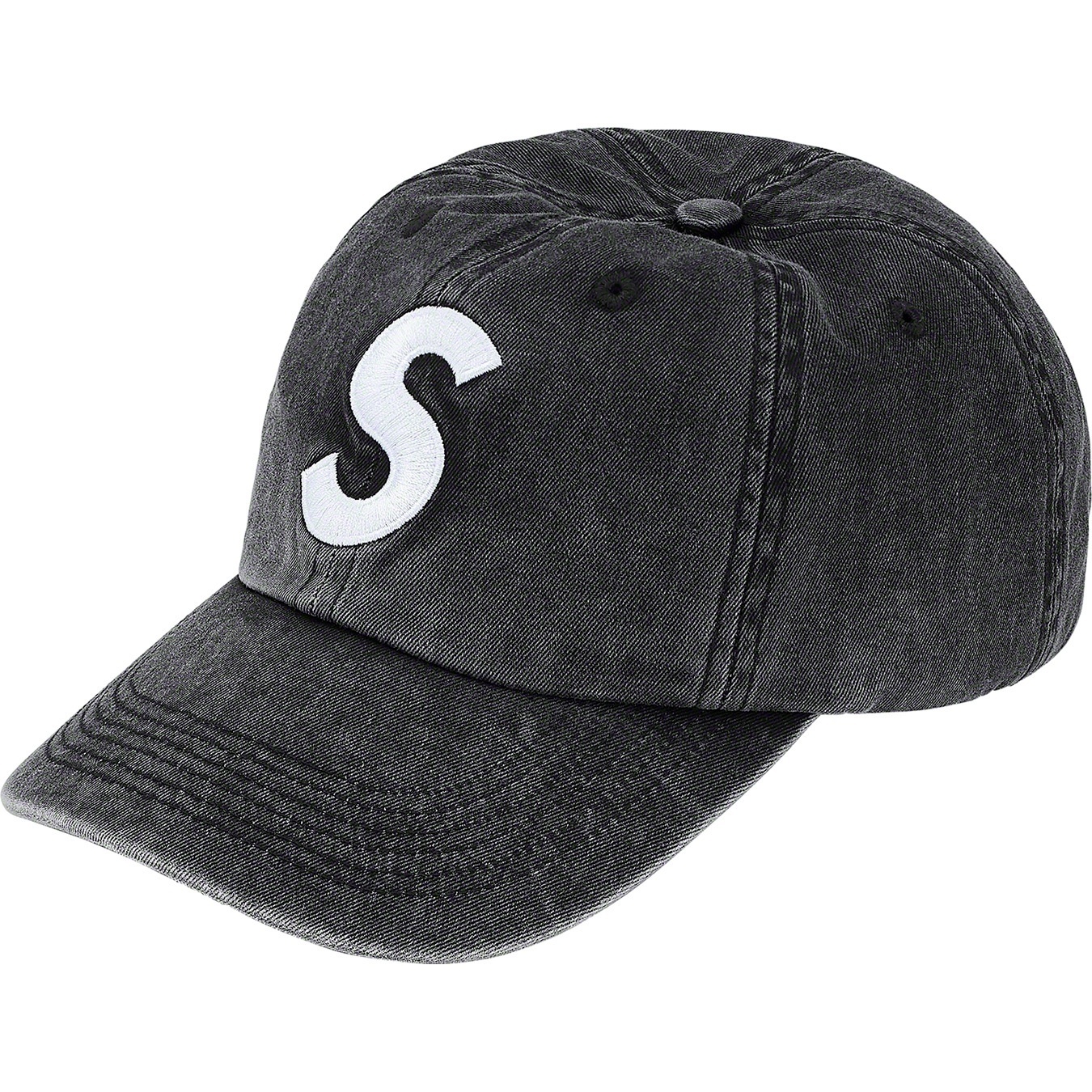 Supreme Pigment Print S Logo 6-Panel (SS20) - Black - $48