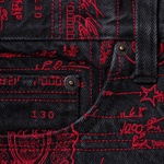 Supreme Checks Embroidered Jean (SS20) - Black