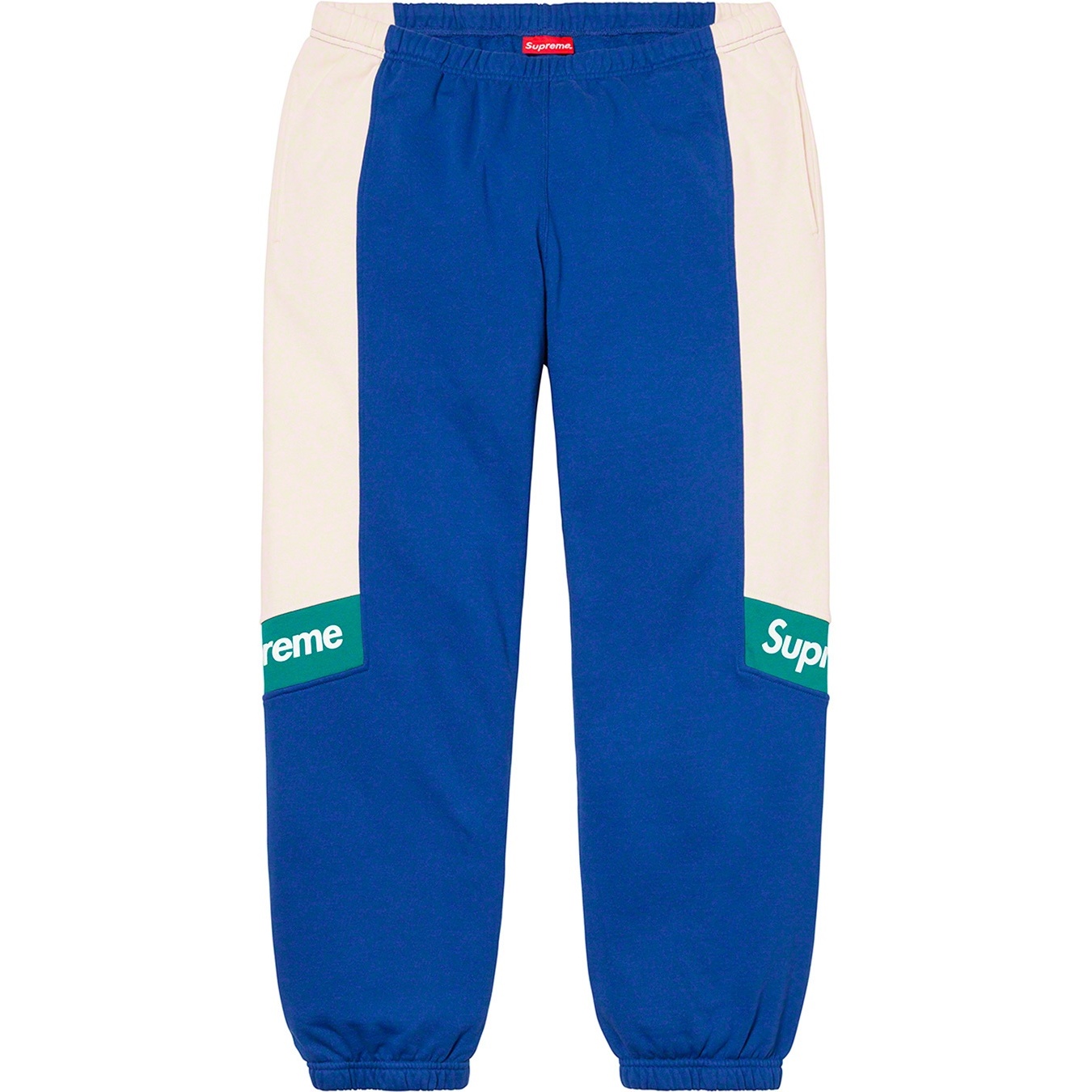 Supreme Color Blocked Sweatpant (SS20) - Royal - $138