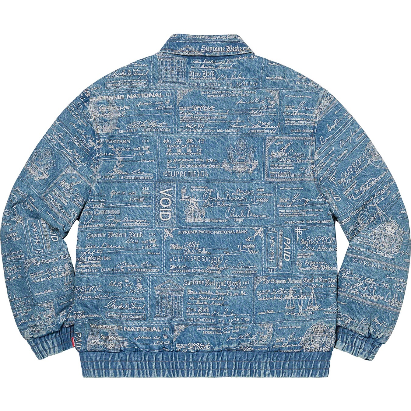Supreme Checks Embroidered Denim Jacket (SS20) - Blue - $238