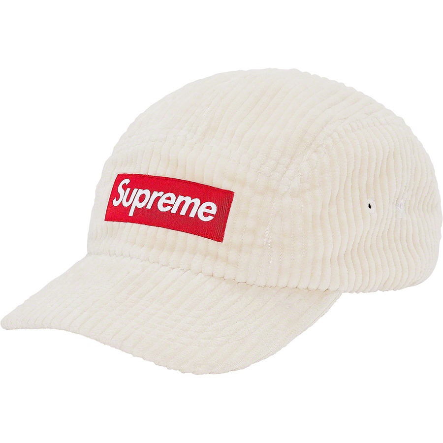 Supreme Wide Wale Corduroy Camp Cap (SS20) - Natural - $48