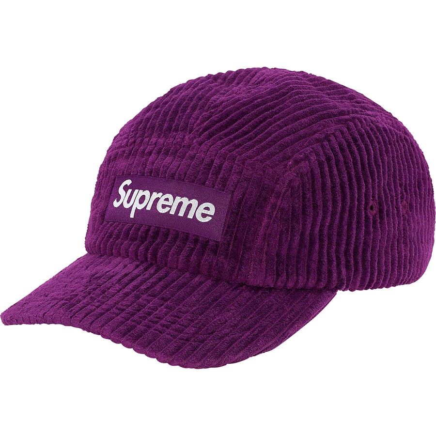 Supreme Wide Wale Corduroy Camp Cap (SS20) - Purple - $48