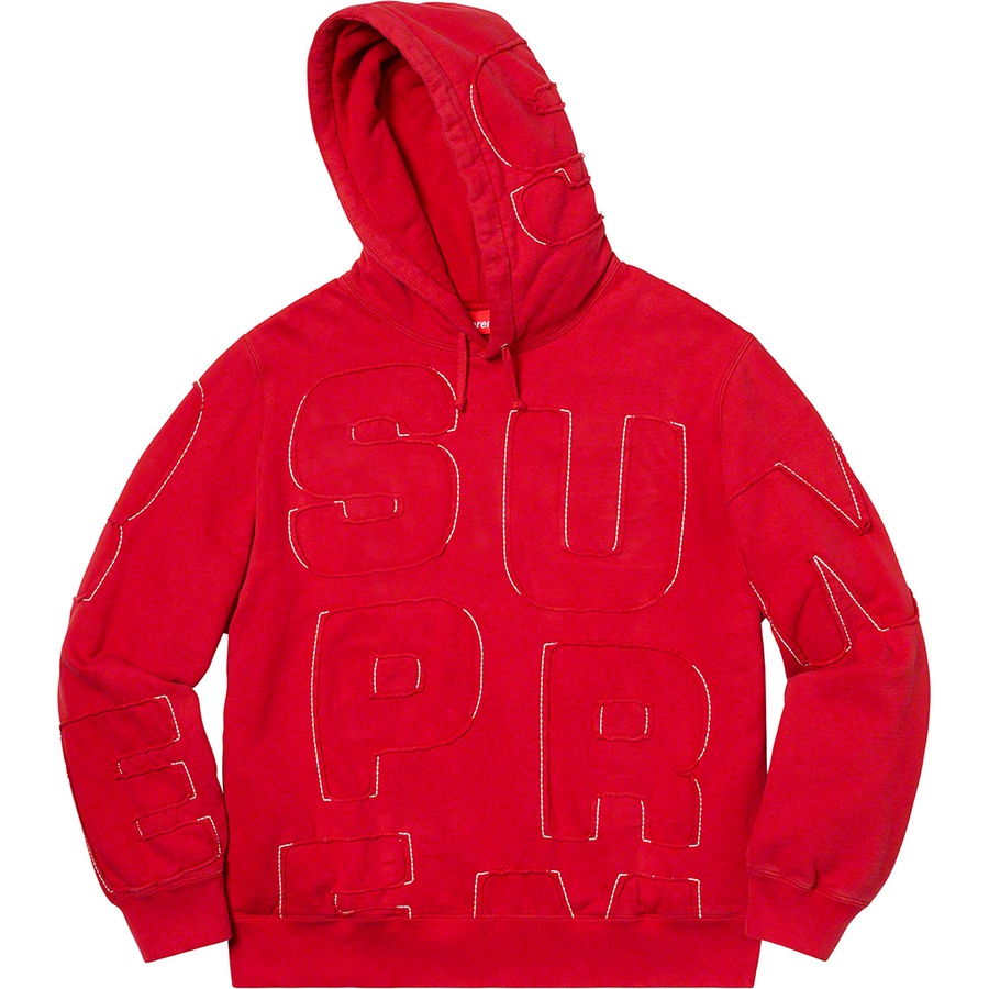 Supreme Cutout Letters Hooded Sweatshirt (SS20) - Red - $188