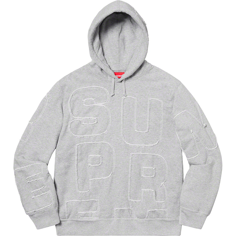 Supreme Cutout Letters Hooded Sweatshirt (SS20) - Heather Grey - $188