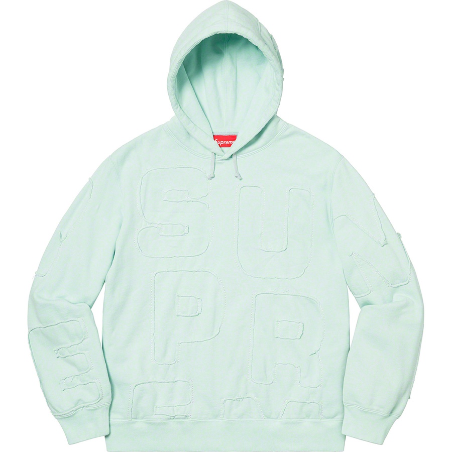 Supreme Cutout Letters Hooded Sweatshirt (SS20) - Ice Blue - $188
