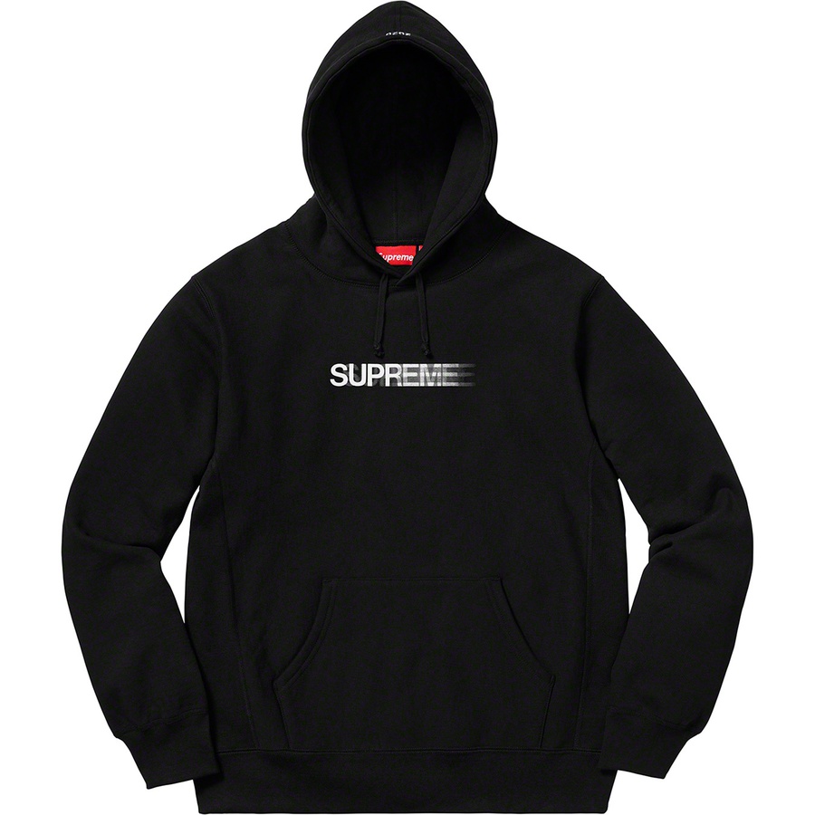 Supreme Motion Logo Hooded Sweatshirt (SS20) - Black - $158