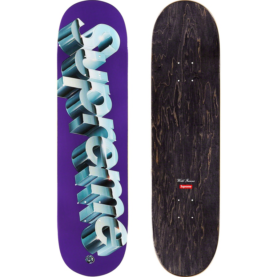 Supreme Chrome Logo Skateboard (SS20) - Purple - 8.125" x 32"  - $50