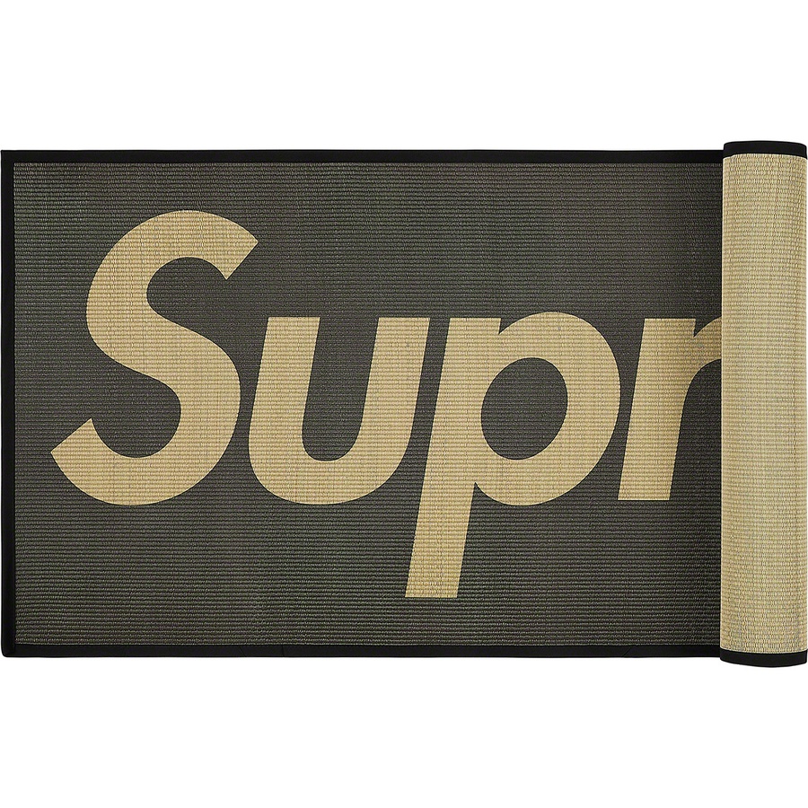 Supreme Woven Straw Mat (SS20) - Black - $40