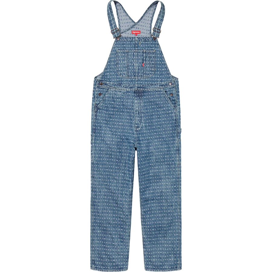 Supreme Jacquard Logos Denim Overalls (SS20) - Blue - $198