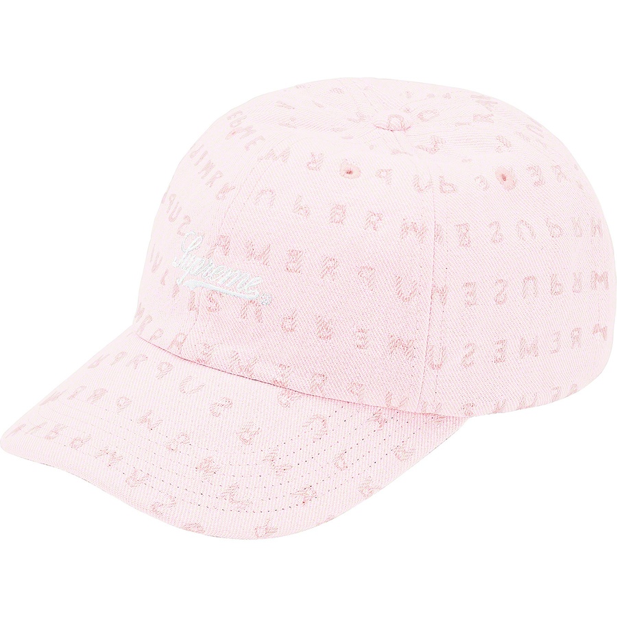 Supreme Jacquard Logos Denim 6-Panel (SS20) - Pink - $48