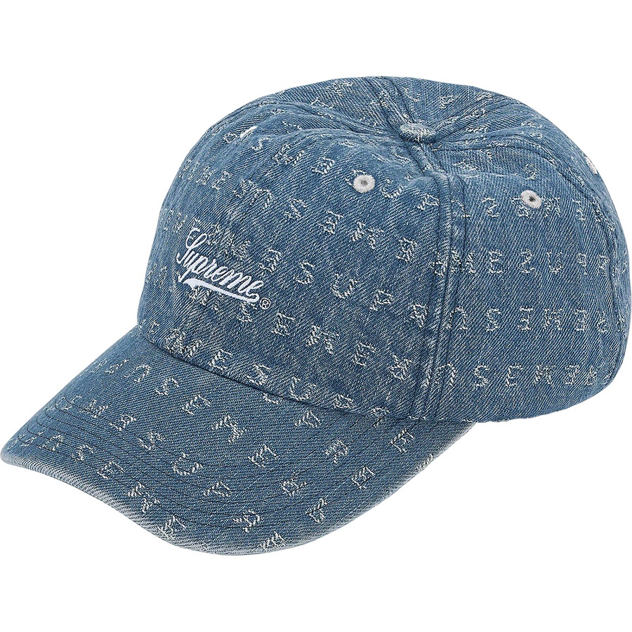 Supreme Jacquard Logos Denim 6-Panel (SS20) - Blue - $48