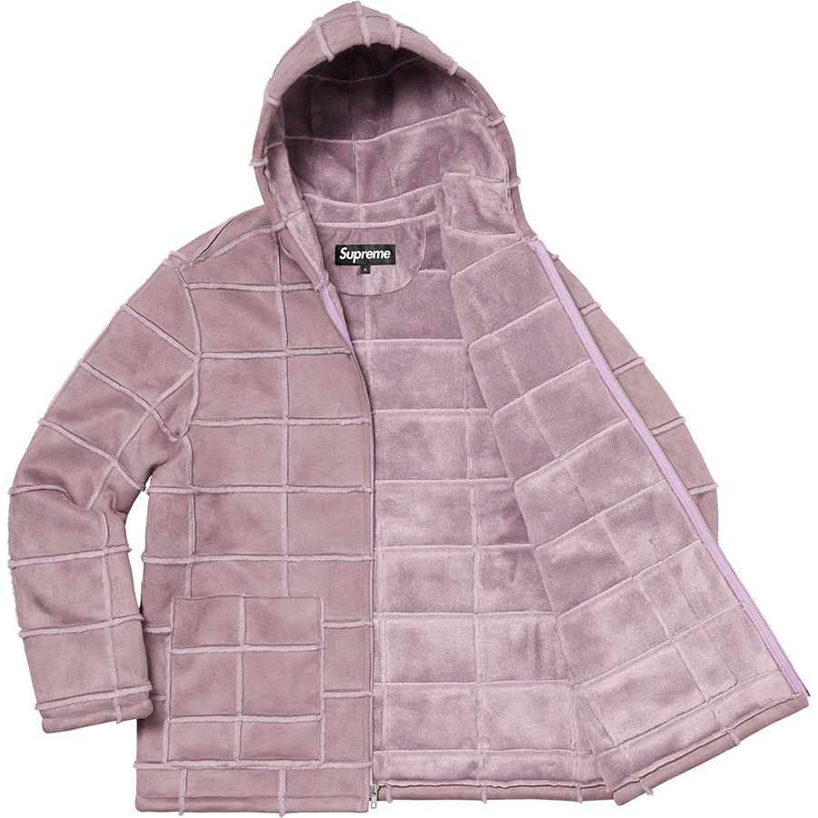 Supreme Faux Suede Patchwork Hooded Jacket (SS20) - Dusty Purple - $288