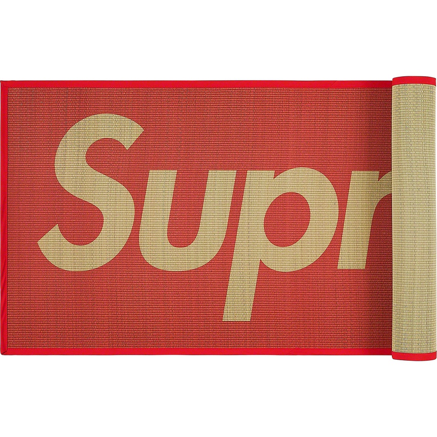 Supreme Woven Straw Mat (SS20) - Red - $40