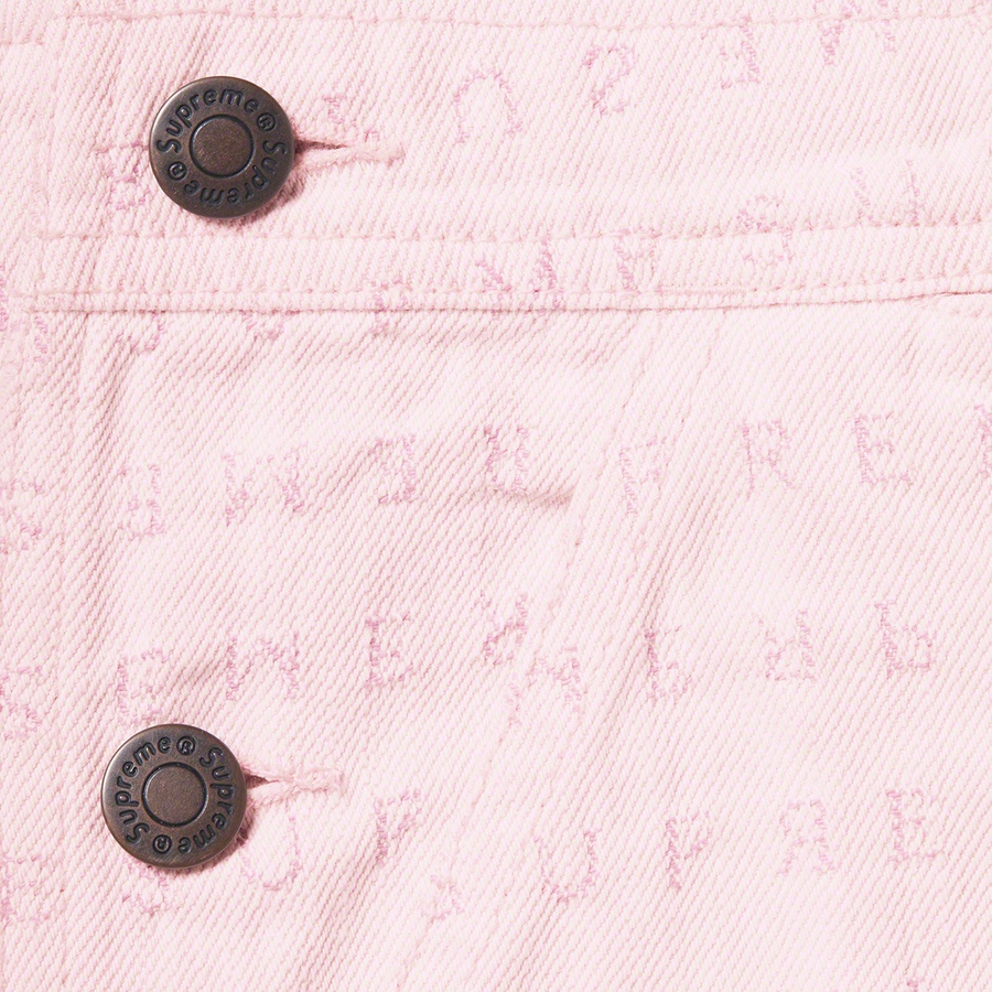 Supreme Jacquard Logos Denim Overalls (SS20) - Pink - $198