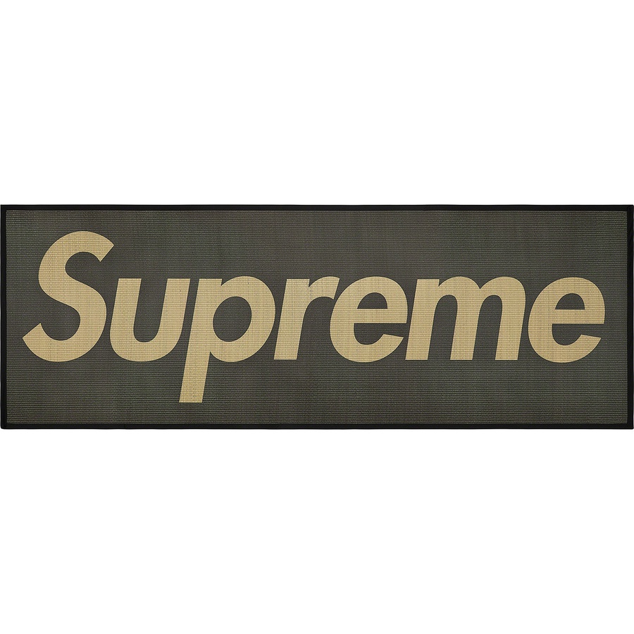 Supreme Woven Straw Mat (SS20) - Black - $40