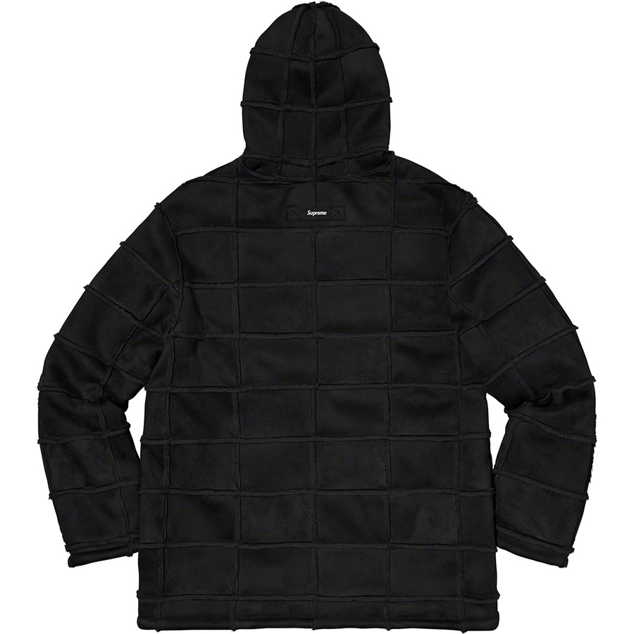Supreme Faux Suede Patchwork Hooded Jacket (SS20) - Black - $288