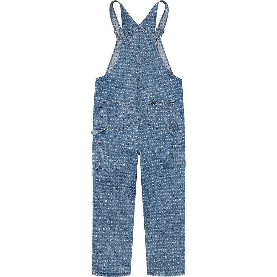 Supreme Jacquard Logos Denim Overalls (SS20) - Blue - $198