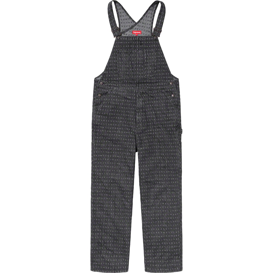 Supreme Jacquard Logos Denim Overalls (SS20) - Black - $198